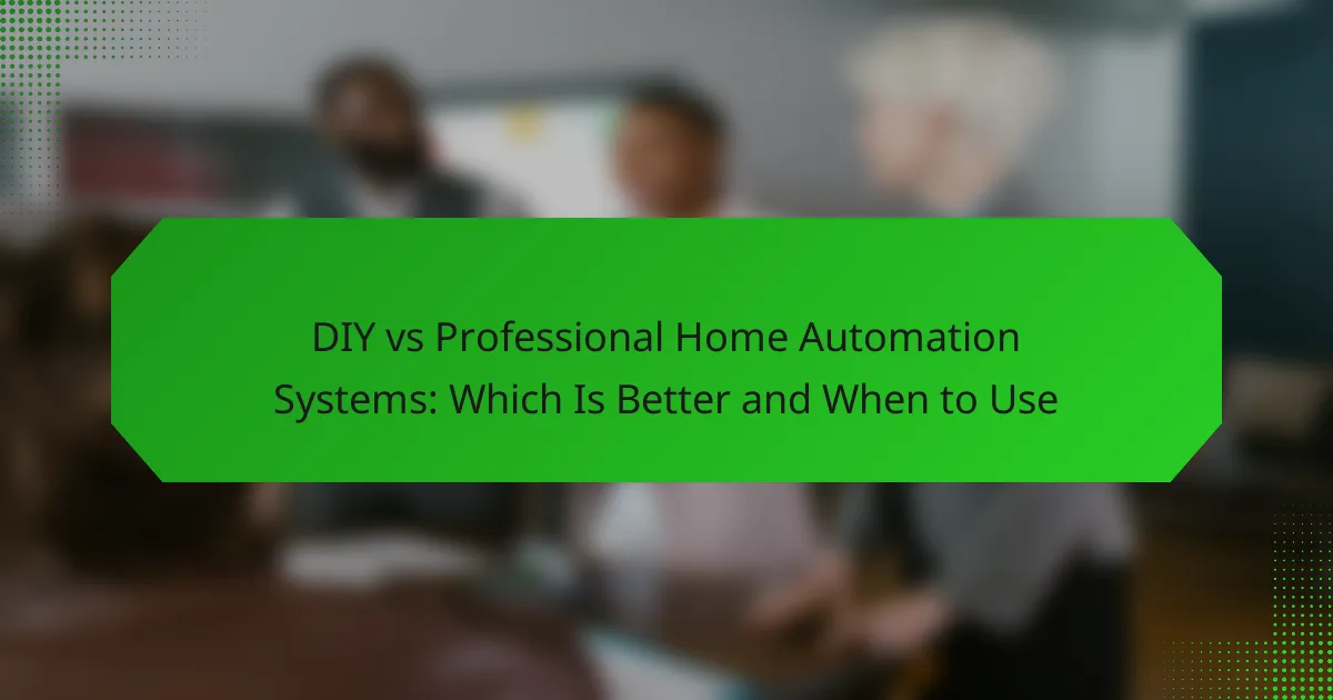 DIY vs Systèmes d’automatisation domestique professionnels : Quel est le meilleur et quand les utiliser