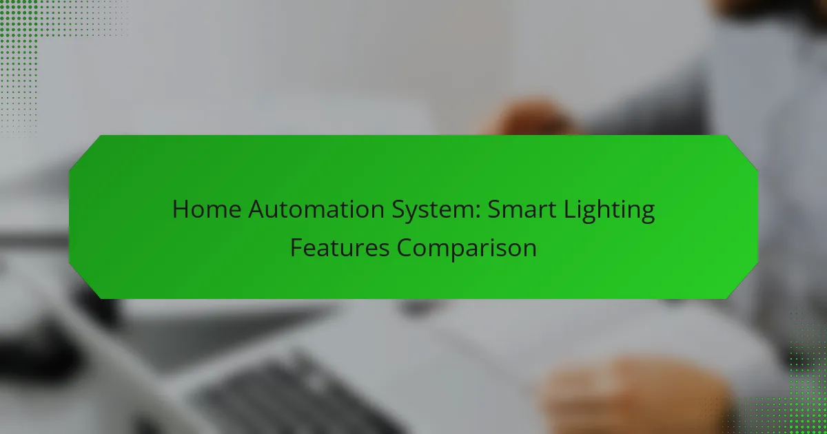 Système d’Automatisation Domestique : Comparaison des Fonctionnalités d’Éclairage Intelligent