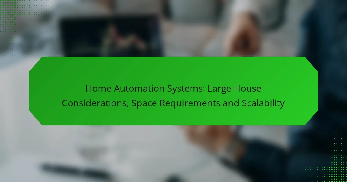 Systèmes d’automatisation domestique : considérations pour les grandes maisons, exigences d’espace et évolutivité
